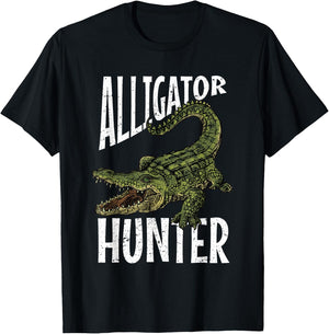 Alligator Hunter Shirt | Cute Gator Catchers T-Shirt - T-Shirt | Black