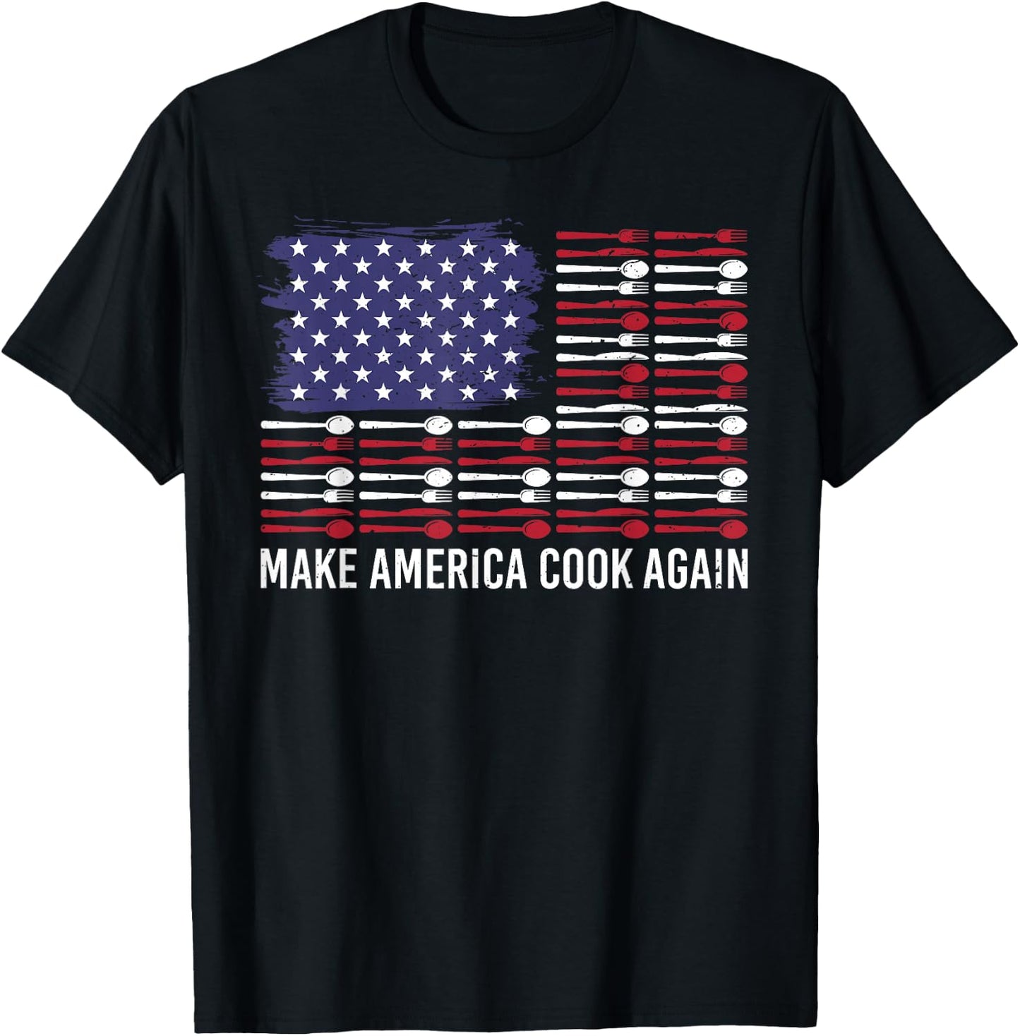 Patriot Make America Cook Again Chef Restaurant T-Shirt - T-Shirt | Black