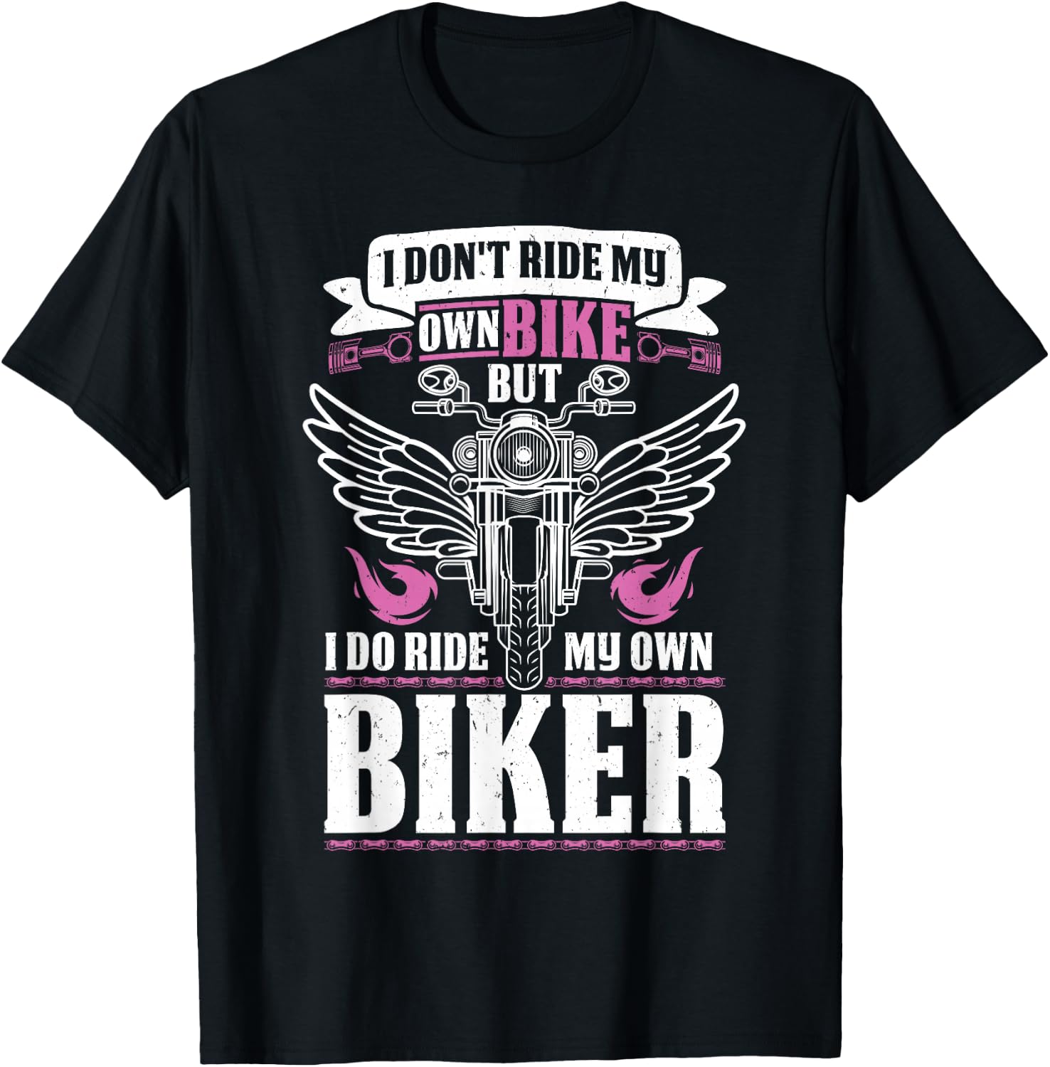 Motorcycle I Do Ride My Own Biker Girlfriend Wife T-Shirt - T-Shirt | Black
