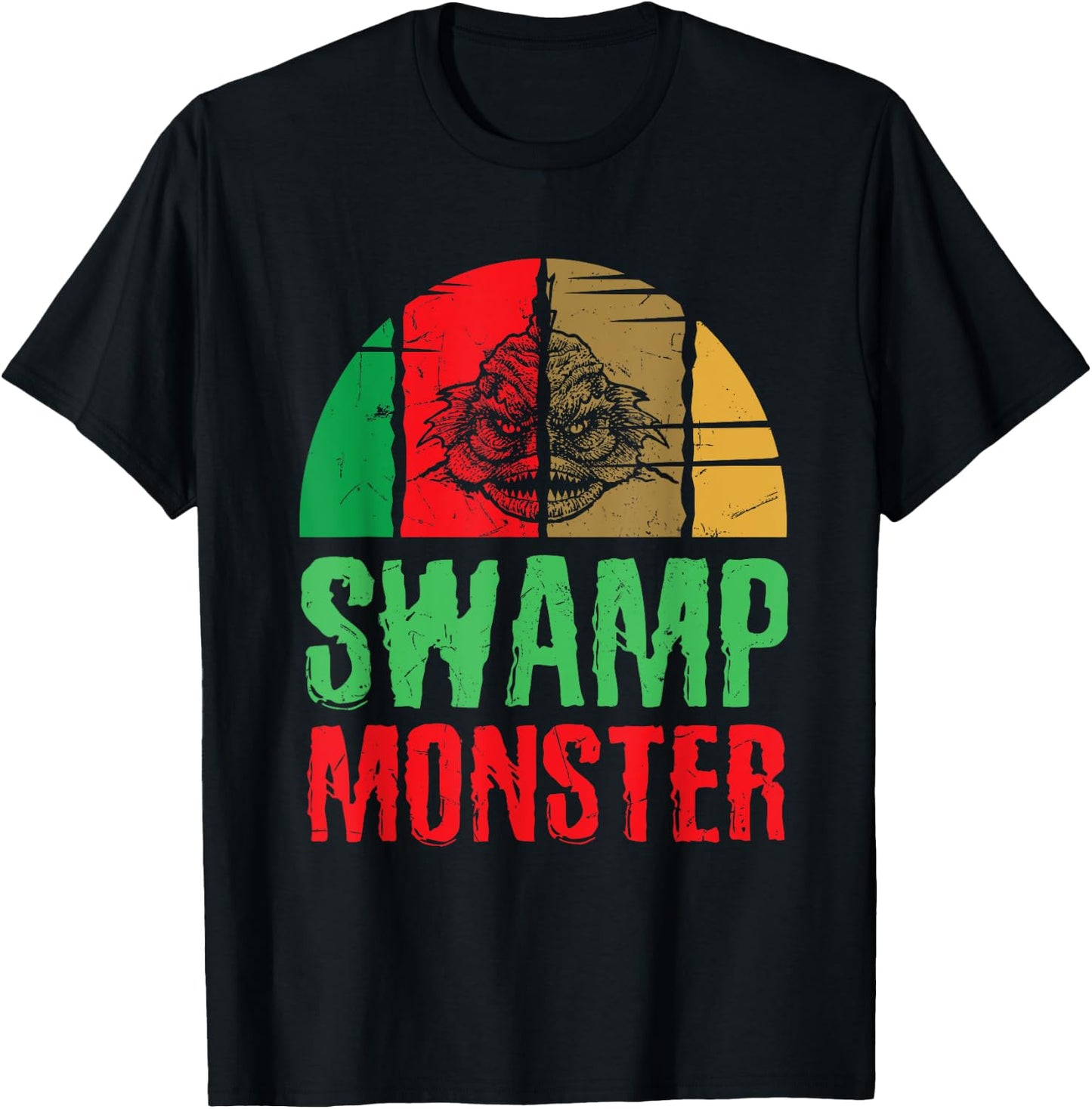 Cool Swamp Monster Monsters Fish Swamp Lovers gift T-Shirt - T-Shirt | Black