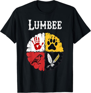 Lumbee Tribe Native American Medicine Wheel T-Shirt - T-Shirt | Black