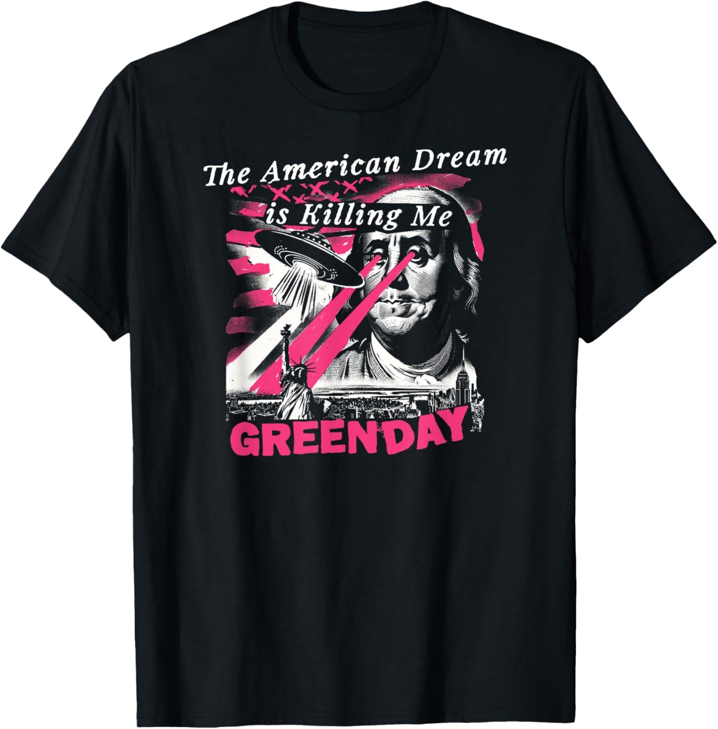 Green Day American Dream Abduction T-Shirt - T-Shirt | Black