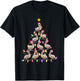 Christmas Tree Lights Men Women Santa Pelican Xmas PJs T-Shirt - T-Shirt | Black