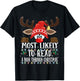 Christmas Matching Most Likely To Read A Book PJS T-Shirt - T-Shirt | Black