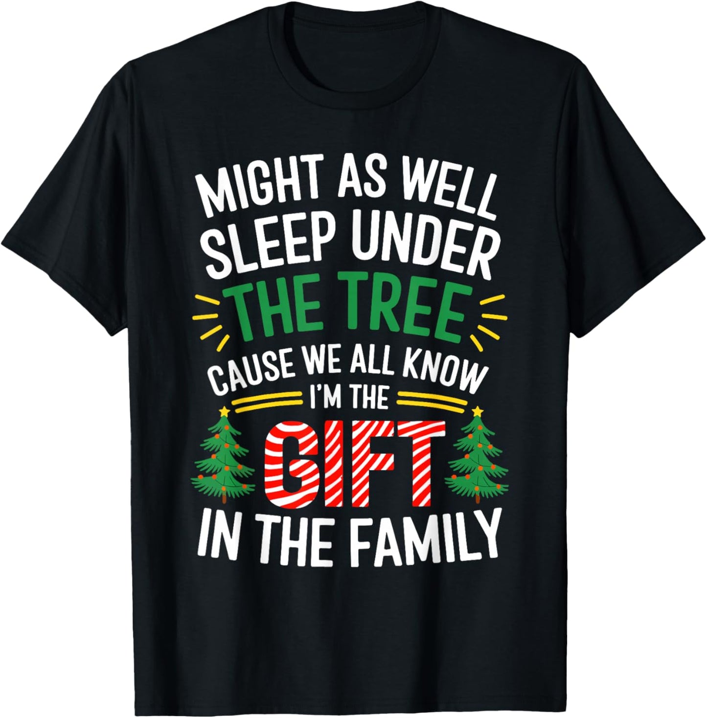 Funny Christmas Kids Girls Boys Christmas Pajamas Christmas T-Shirt - T-Shirt | Black