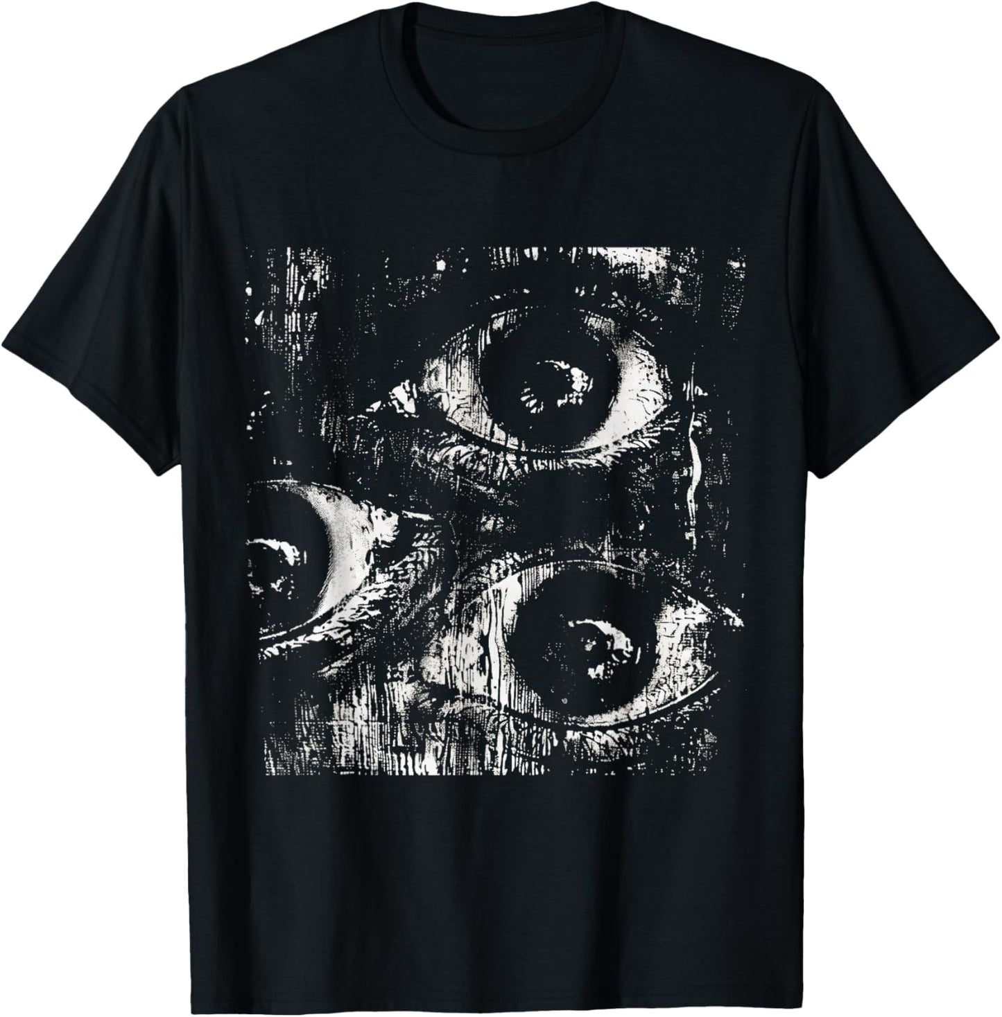 Eyes Weird Goth Grunge Eyeballs Alt Odd Strange Aesthetic T-Shirt - T-Shirt | Black