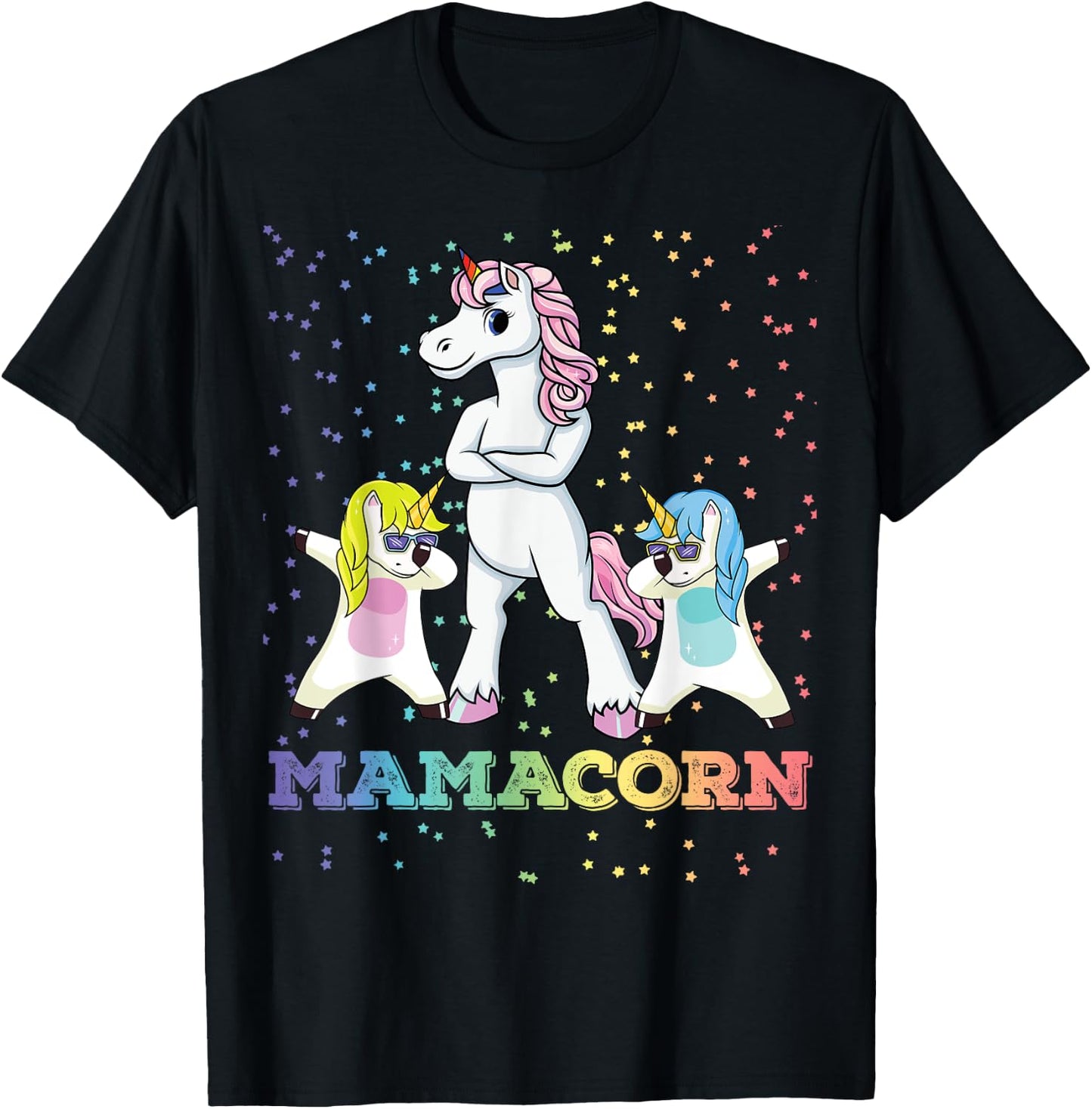 Mamacorn Unicorn Mama Unicorn Girl Unicorn Mom Mamacorn T-Shirt - T-Shirt | Black
