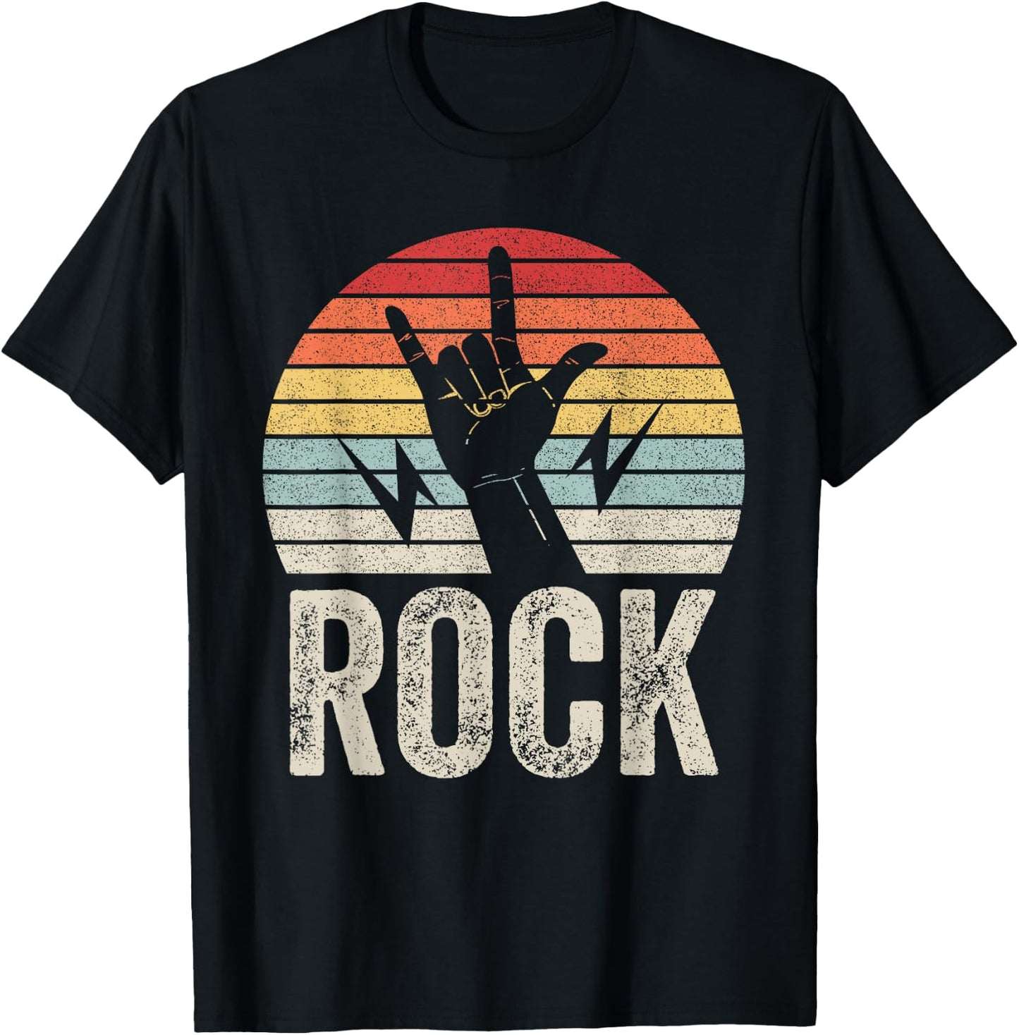 Vintage Retro Vintage Rock And Roll Rock Concert Band T-Shirt - T-Shirt | Black