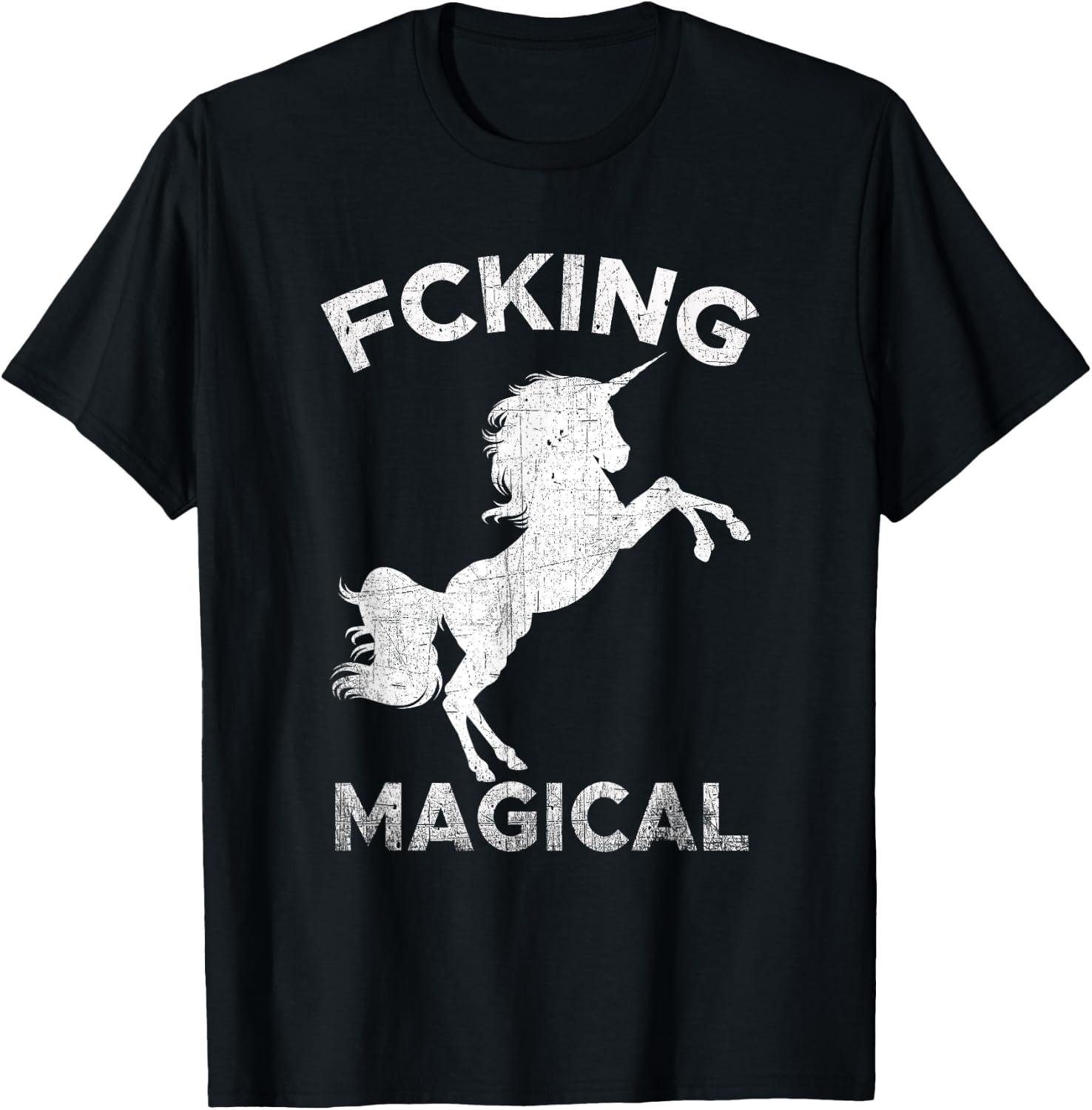 Fcking Magical Unicorn - Funny Adult T-Shirt - T-Shirt | Black