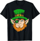 Pirate Eye Patch Shirt Clover Eyepatch Leprechaun St. Paddys T-Shirt - T-Shirt | Black