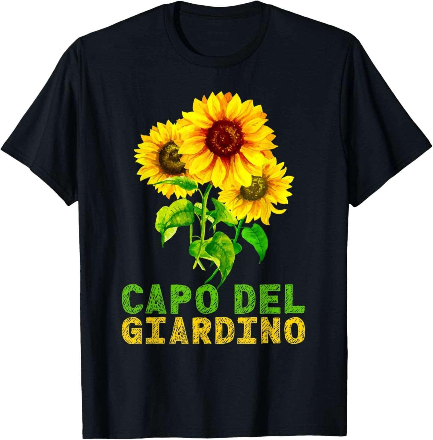 Capo Giardiniere Pensionamento Girasole Pension Garden T-Shirt - T-Shirt | Black