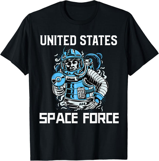 United States Space Force Space Man T-Shirt - T-Shirt | Black