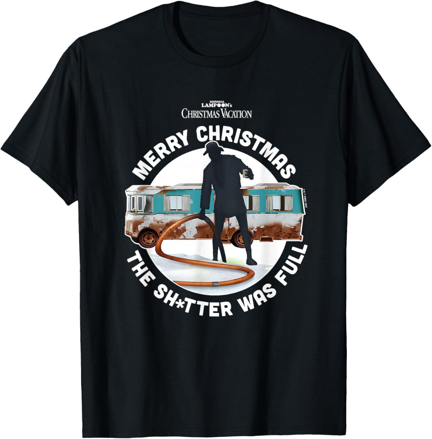 National Lampoon's Christmas Vacation - The Shitter was Full T-Shirt - T-Shirt | Black