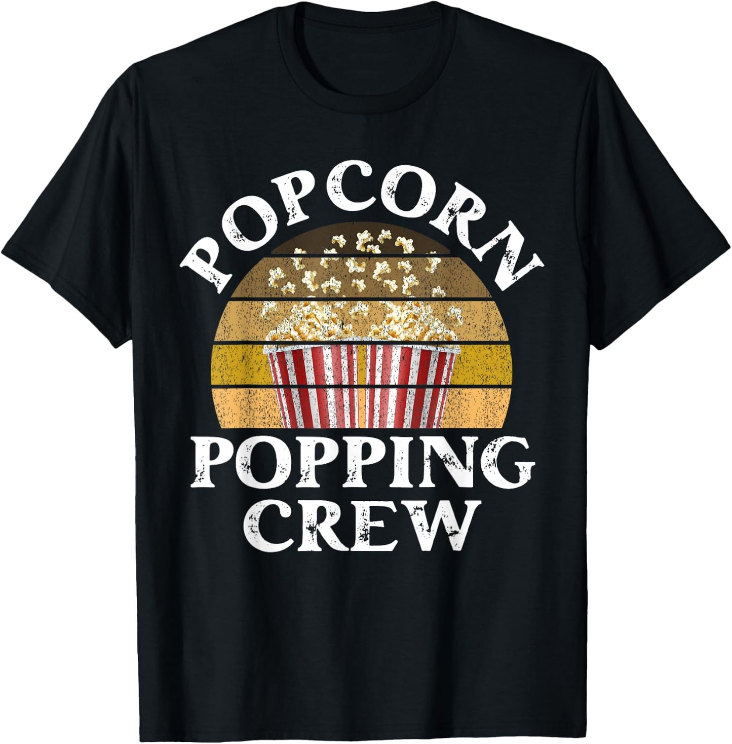 Popcorn Lover Girls Women Men Popping Crew Funny Popcorn T-Shirt - T-Shirt | Black