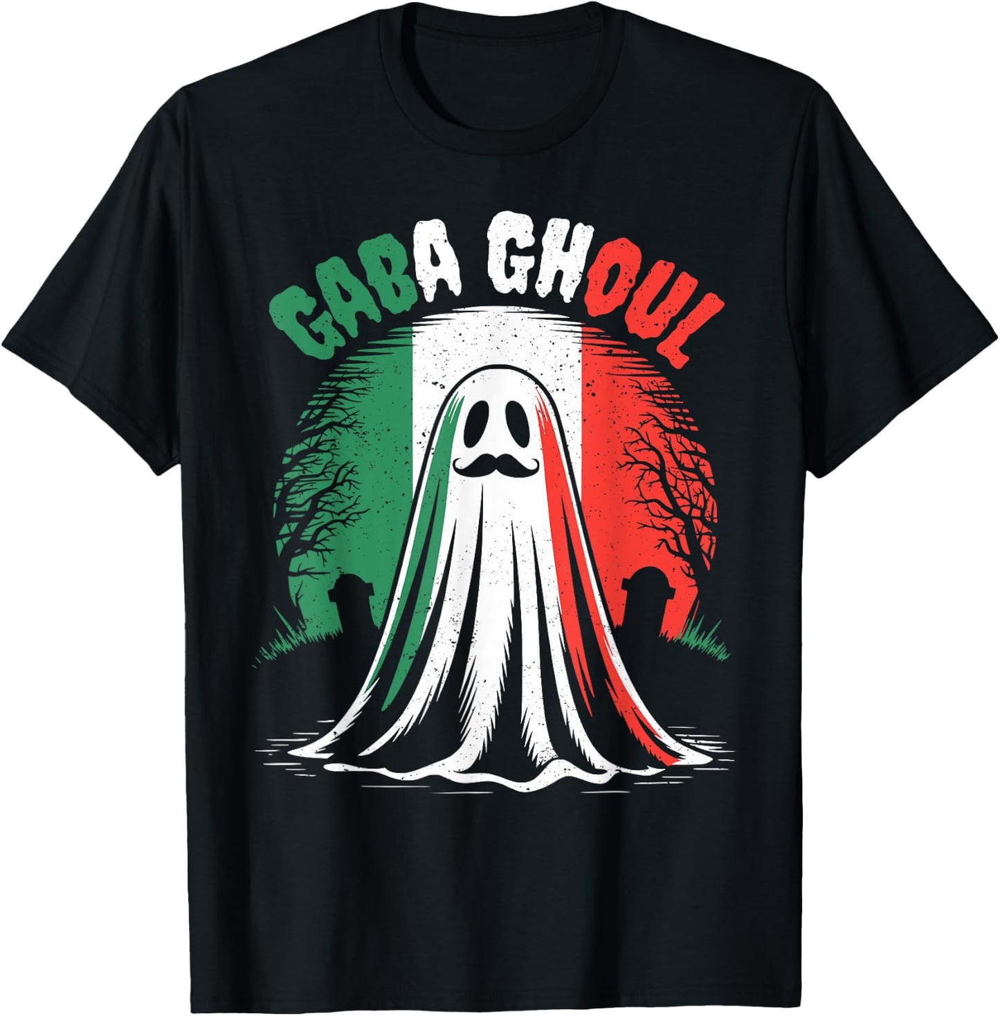 Gaba Ghoul Ghost Italian Halloween Funny Costume Men Women T-Shirt - T-Shirt | Black