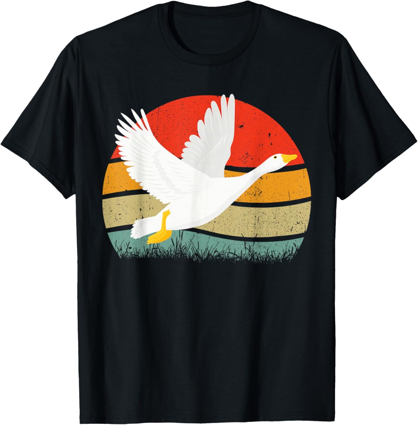 Funny Vintage Duck Farm Animal Retro Duck Lover T-Shirt - T-Shirt | Black