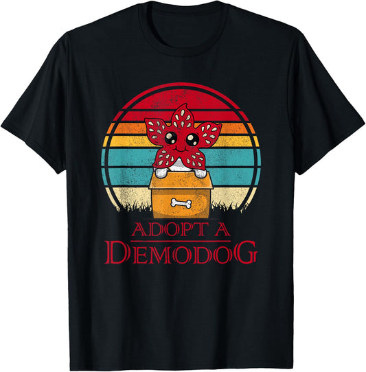Adopt a Demodog Funny Dog Lovers T-Shirt - T-Shirt | Black