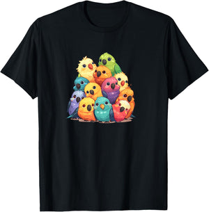 Cute Kawaii Pastel Cockatiel Parakeet Bird Boys Girls Kids T-Shirt - T-Shirt | Black