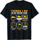 Things I Do In My Spare Time Eating Pizza Slice Pizza T-Shirt - T-Shirt | Black
