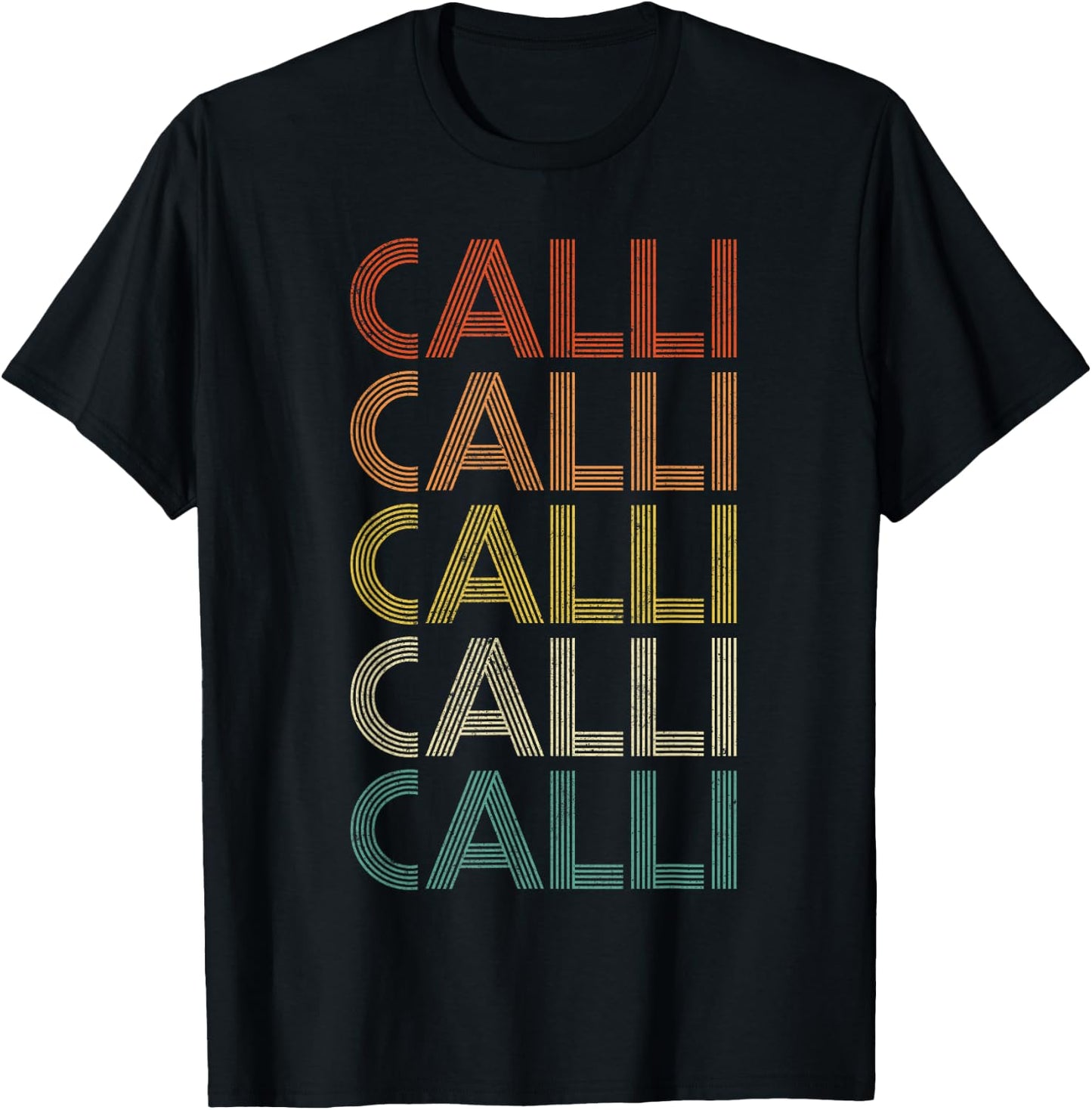 Calli Vintage Retro T-Shirt - T-Shirt | Black