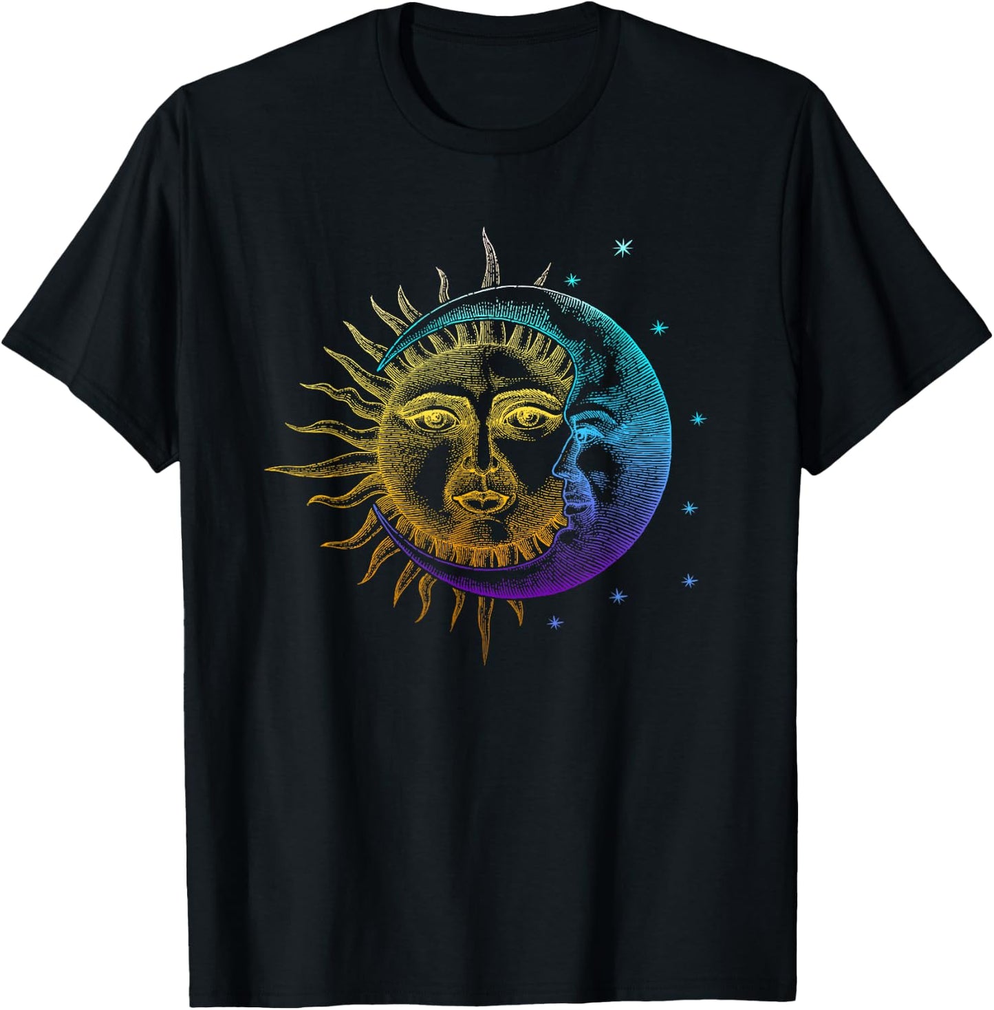 Live By The Sun Love By The Moon Spirituality Gift Bohemian T-Shirt - T-Shirt | Black