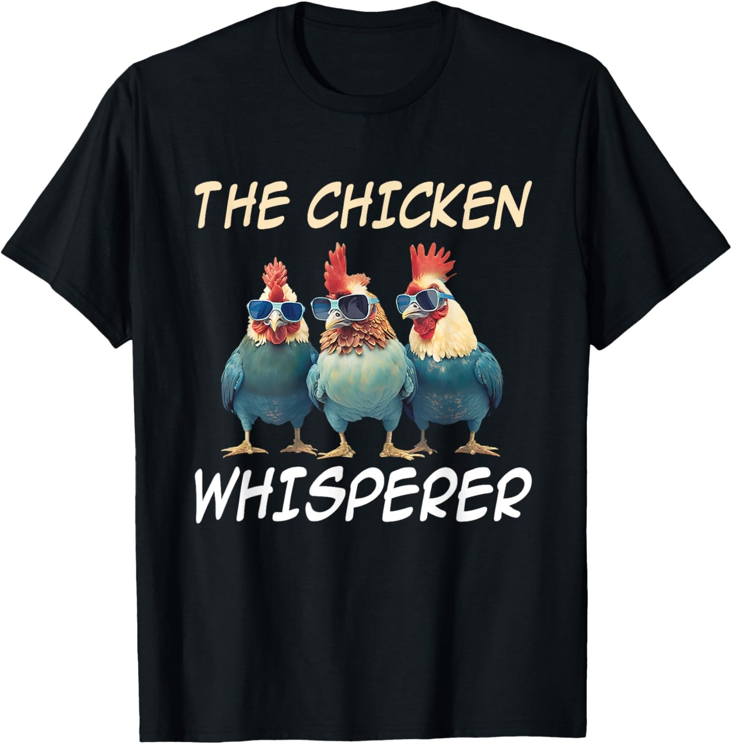 The Chicken Whisperer Retro Vintage Funny Chicken Farmer T-Shirt - T-Shirt | Black