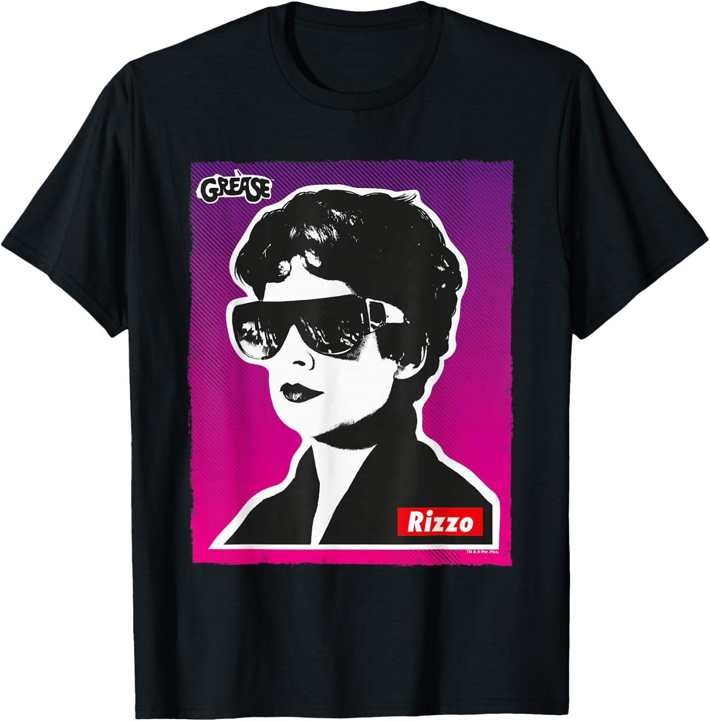 Grease Rizzo Portrait Pink Ladies T-Shirt - T-Shirt | Black