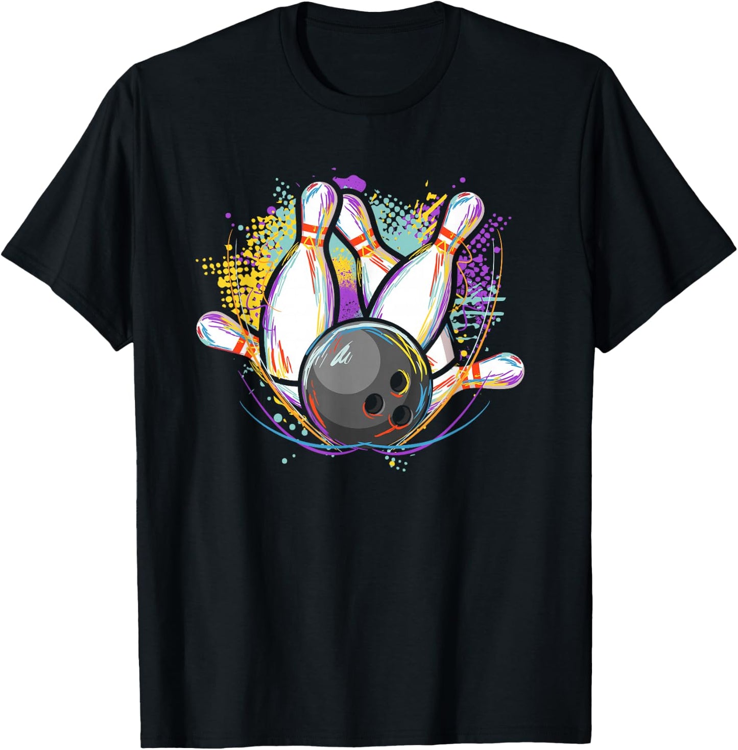 Bowling Pins - Bowling Bowler T-Shirt - T-Shirt | Black