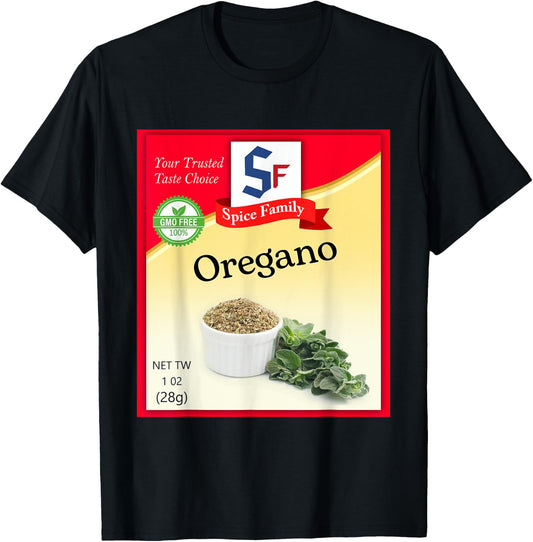 Oregano Condiment Costume Holiday Spice Costumes T-Shirt - T-Shirt | Black