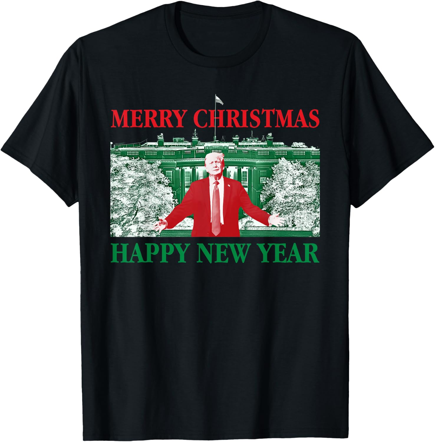 47th President Merry Christmas Xmas Happy New Year 2025 2026 T-Shirt - T-Shirt | Black