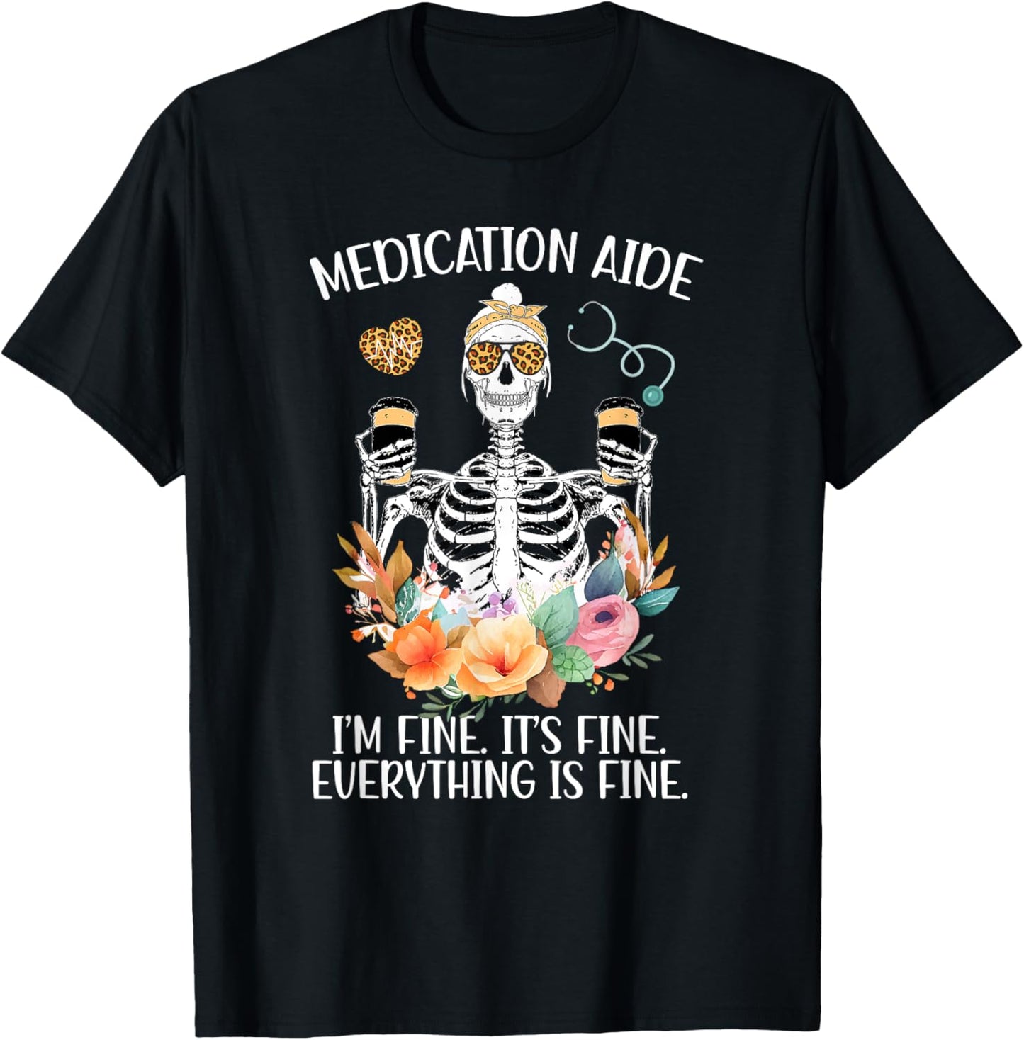 Medication Aide Funny Med Aide Medication Aides T-Shirt - T-Shirt | Black