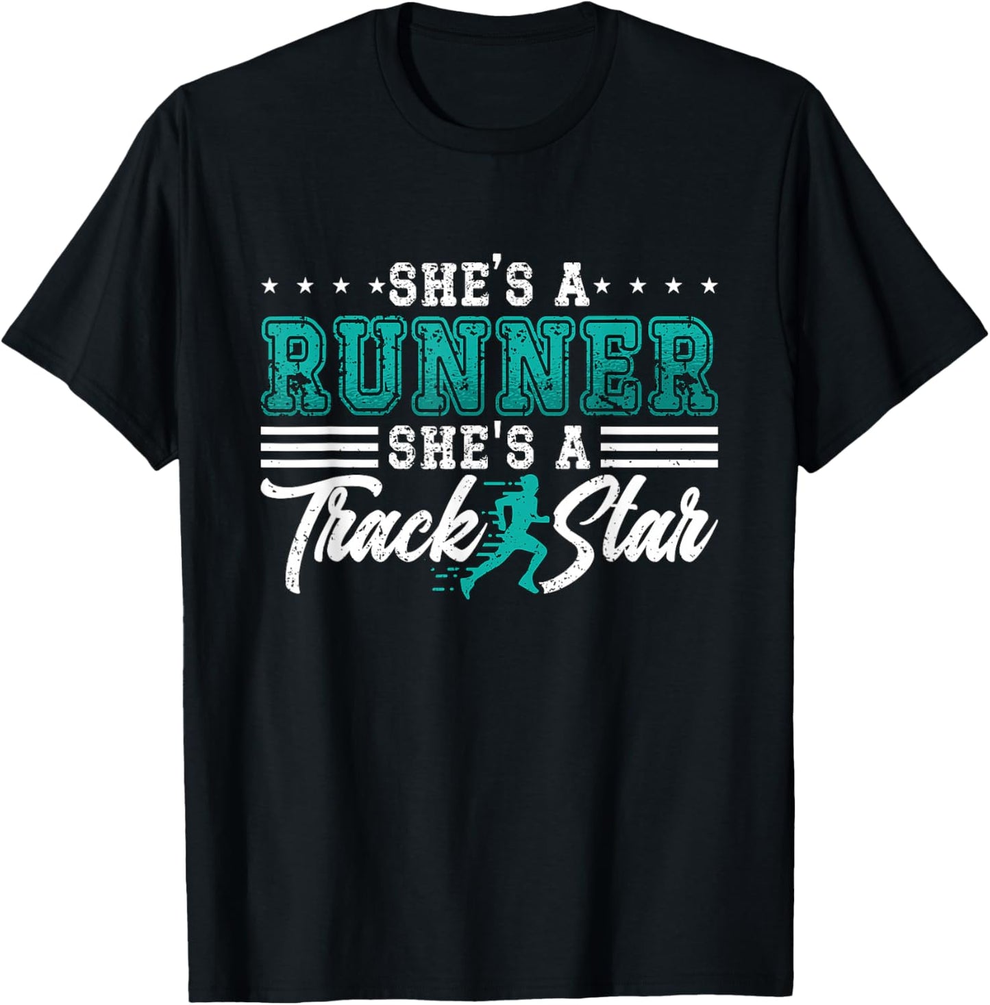 She's A Runner She's A Track Field Thrower Track And Field T-Shirt - T-Shirt | Black