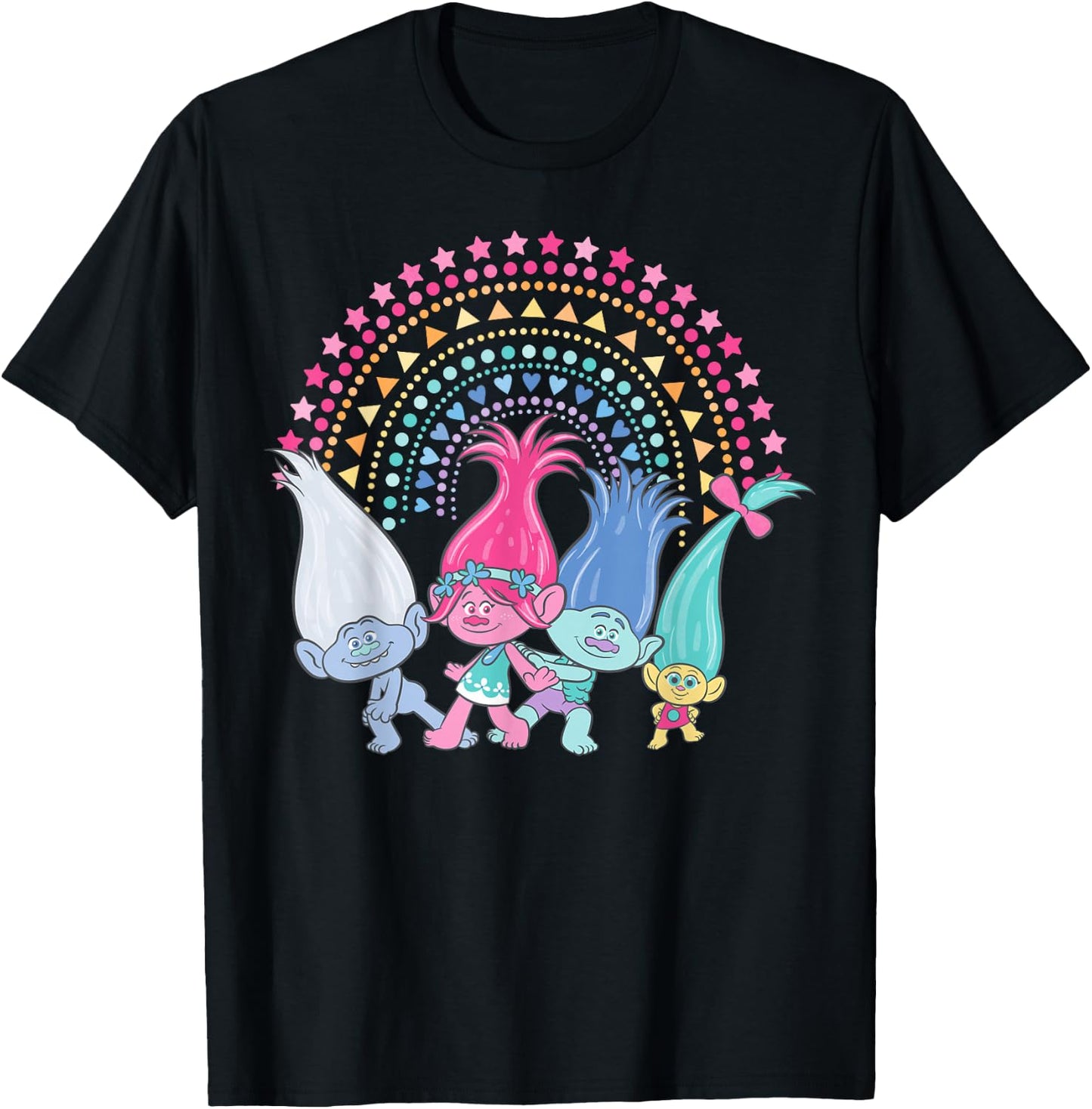DreamWorks Trolls Rainbow Trolls T-Shirt - T-Shirt | Black