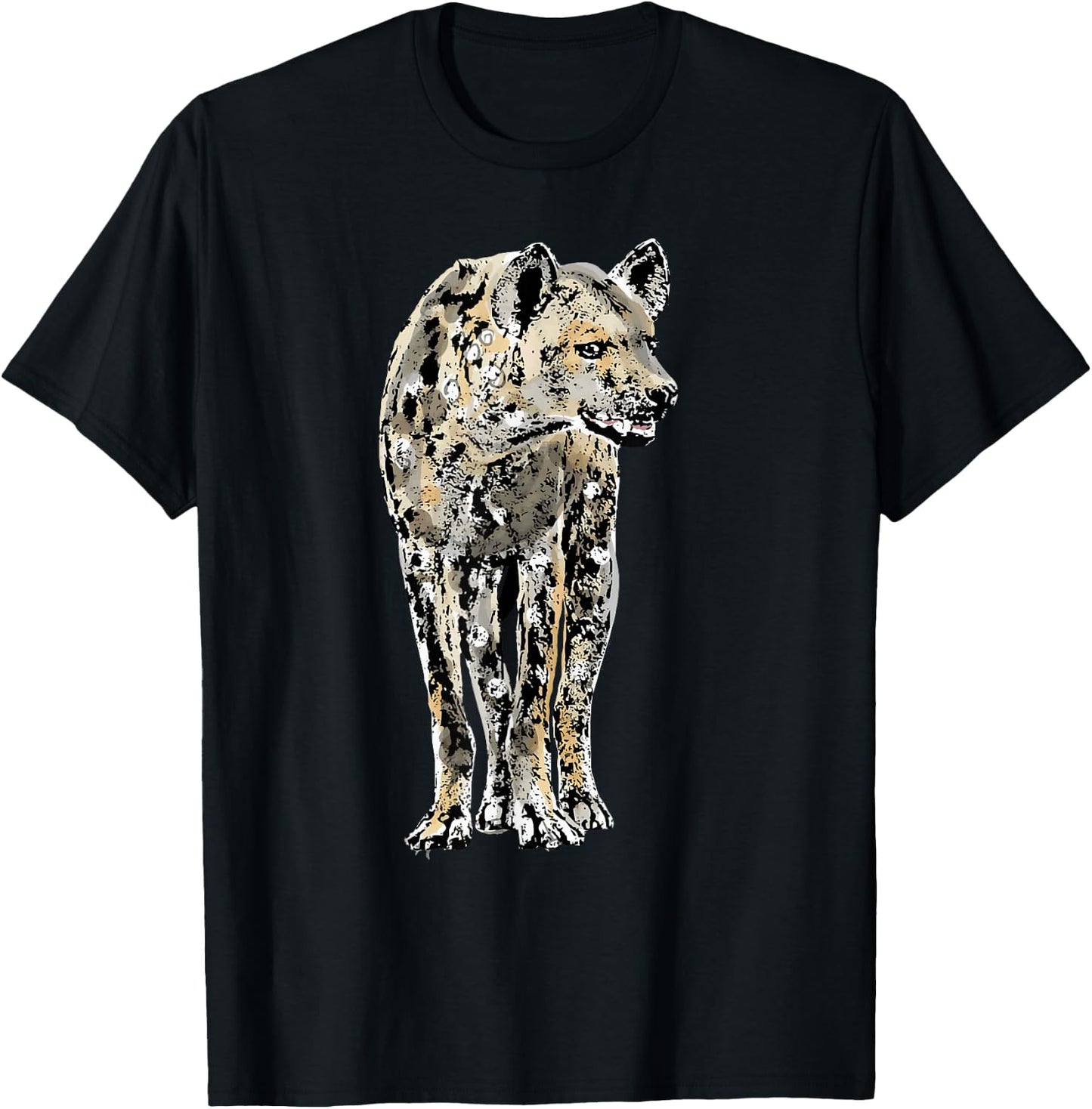 Spotted Hyena Wildlife Design for Hyena Fans T-Shirt - T-Shirt | Black