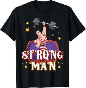 Strong Man Costume Circus Staff Carnival Strongman kids Boys T-Shirt - T-Shirt | Black