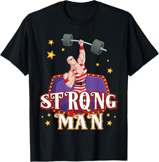 Strong Man Costume Circus Staff Carnival Strongman kids Boys T-Shirt - T-Shirt | Black