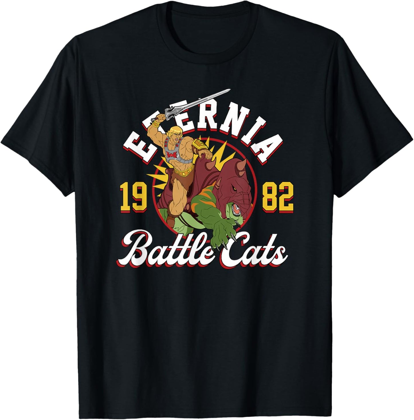 Masters of the Universe- Eternia Battle Cats T-Shirt - T-Shirt | Black