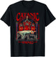 Steven Rhodes Catanic Panic Black Cats Retro Dark Humor T-Shirt - T-Shirt | Black
