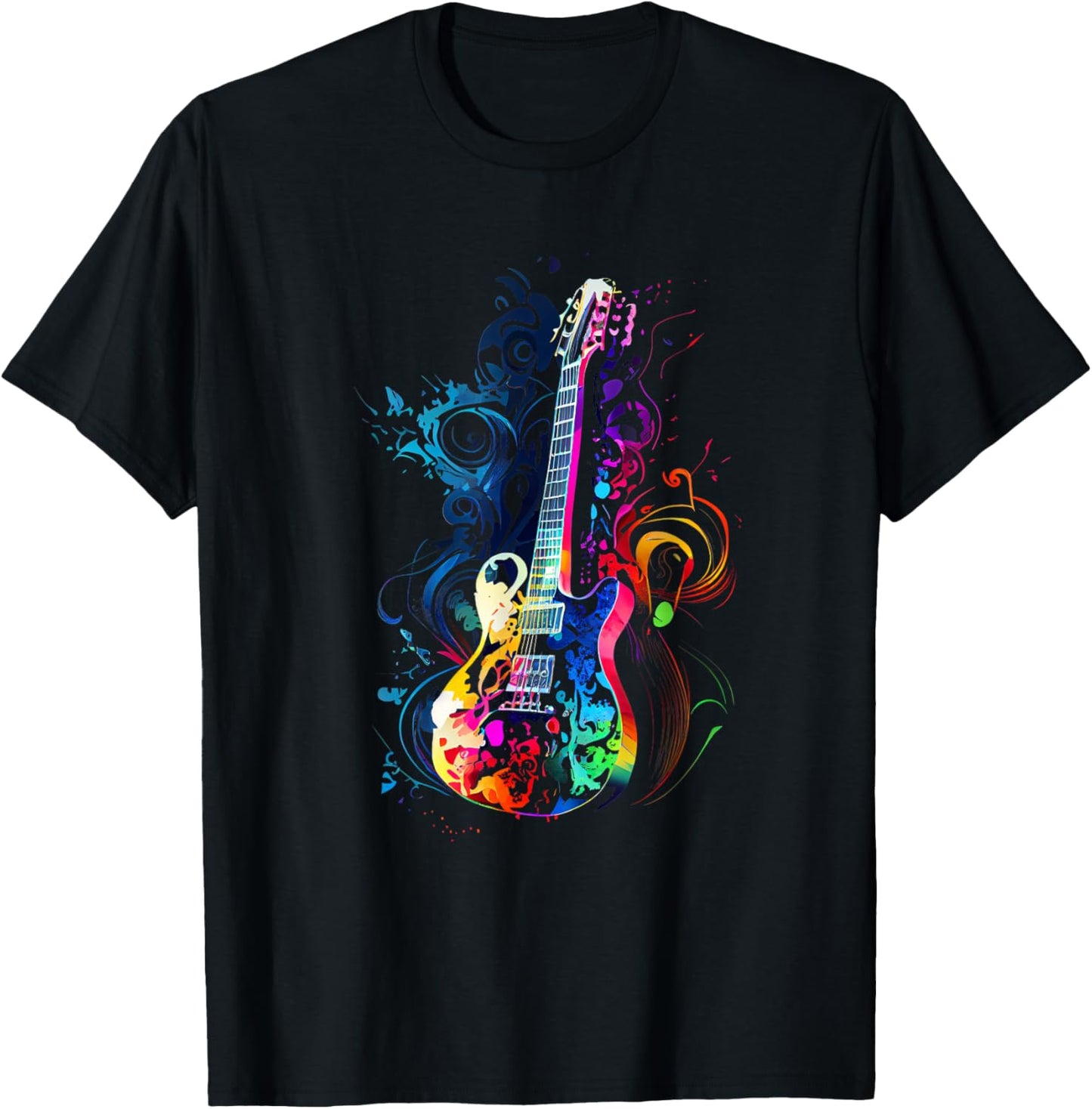 Guitar Design Guitar Gift Guitarist T-Shirt - T-Shirt | Black