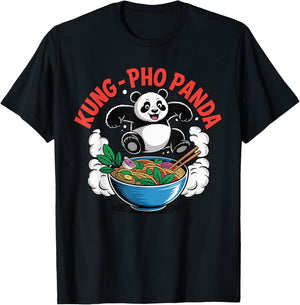 Pholicious Panda Vietnamese Pho Lover Design Kung Fu T-Shirt - T-Shirt | Black