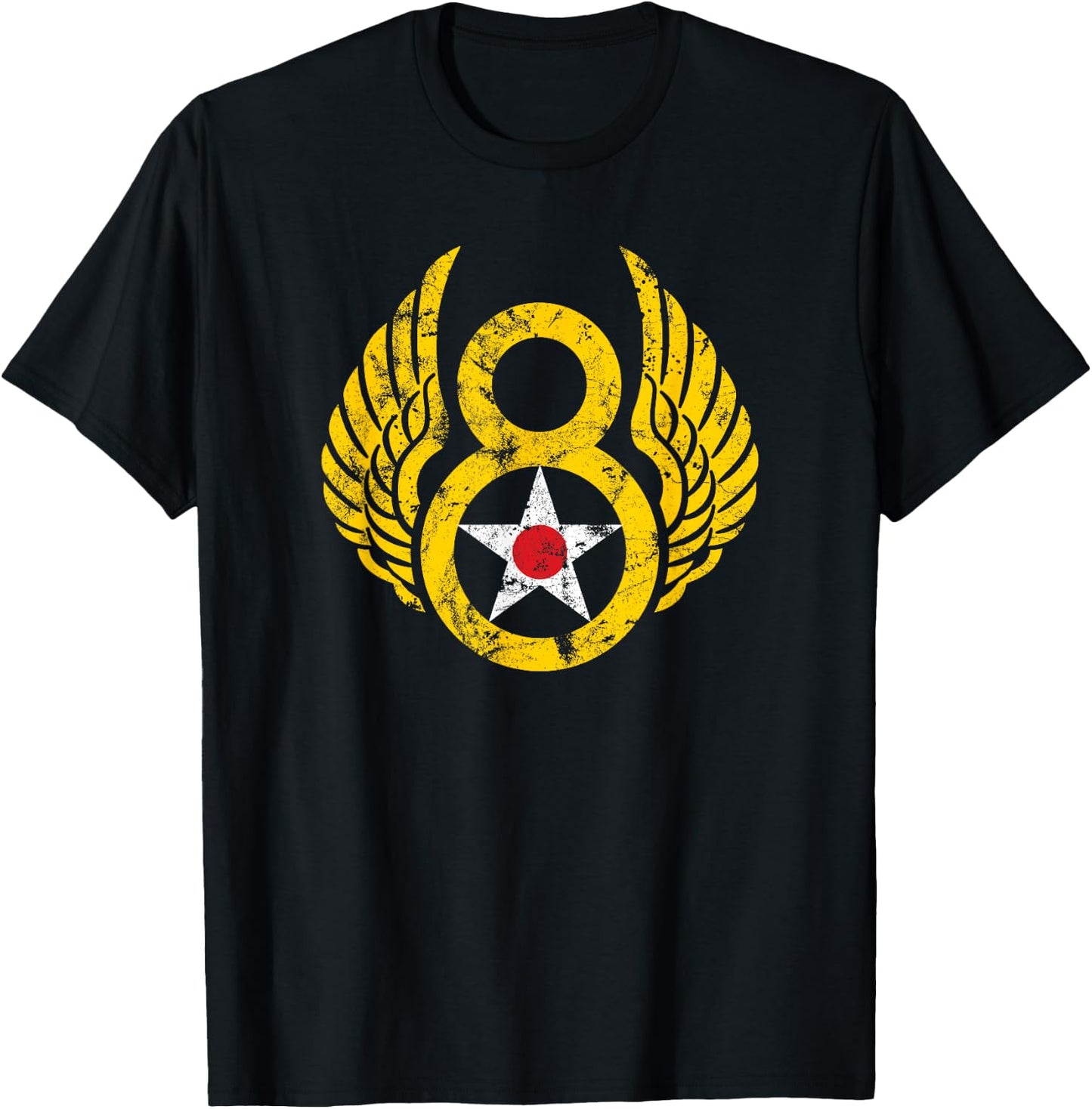 Mighty 8th - Eighth Air Force USAAF B-17 & B-24 Bomber Group T-Shirt - T-Shirt | Black