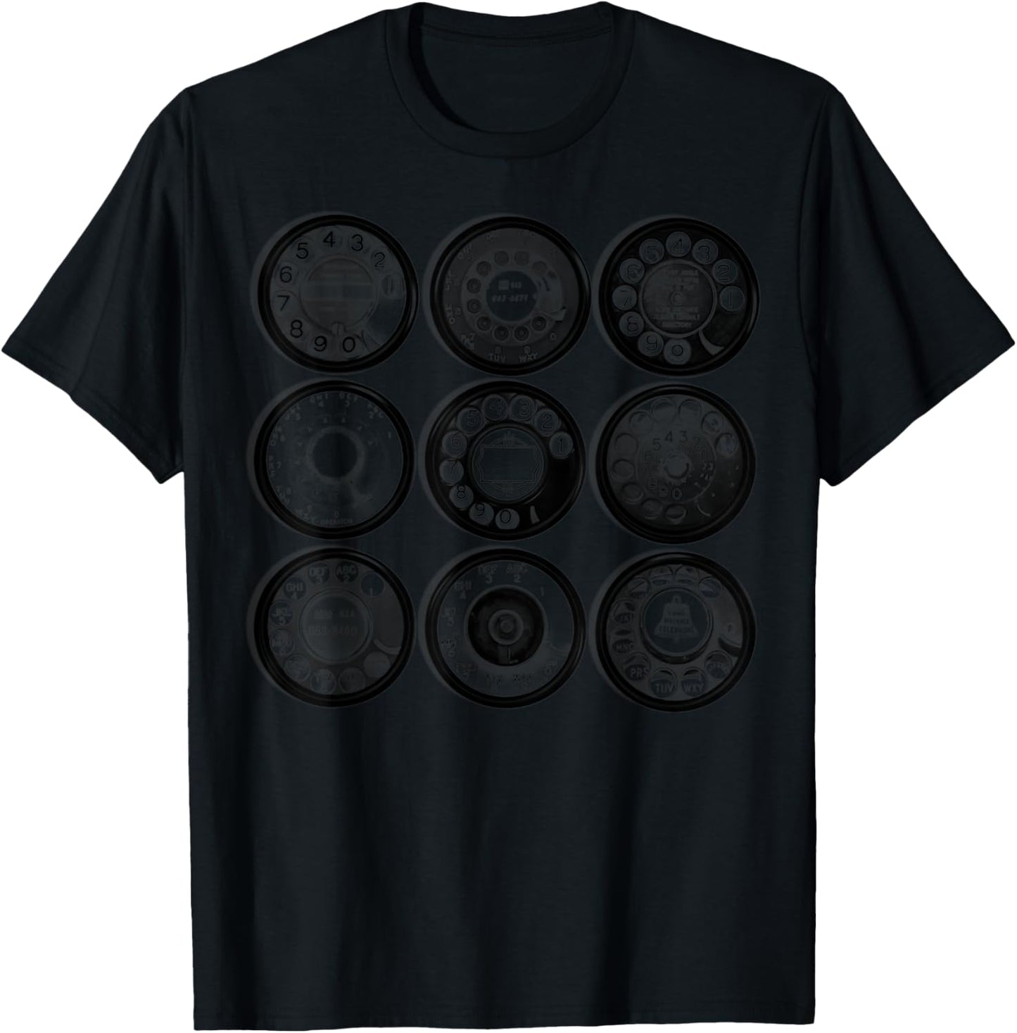 Vintage Rotary Dial Collection Retro Dial Rotary Phone T-Shirt - T-Shirt | Black