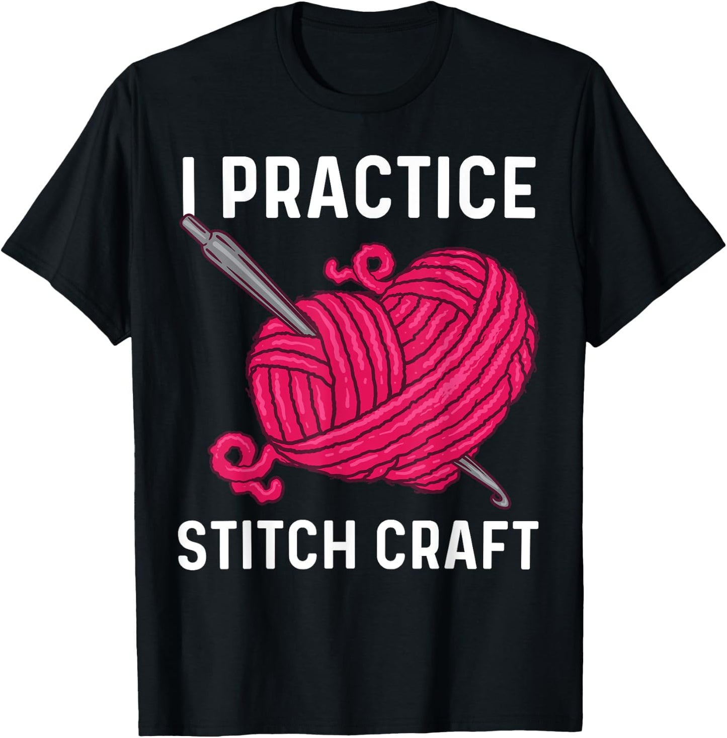 Best Crocheting Art Women Crocheter Crochet Lover T-Shirt - T-Shirt | Black