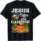 Faithful Outdoor Enthusiast Jesus Coffee And Camping T-Shirt - T-Shirt | Black