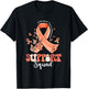 Support Squad Peach Ribbon Butterfly Endometrial Cancer T-Shirt - T-Shirt | Black
