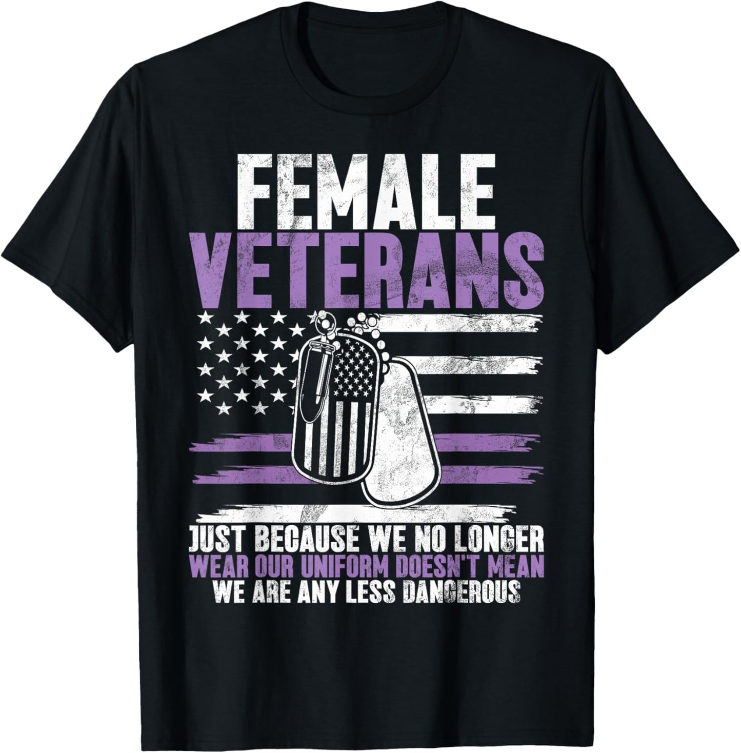 Female Veteran Veteran's Day Women Veteran Soldier Patriotic T-Shirt - T-Shirt | Black