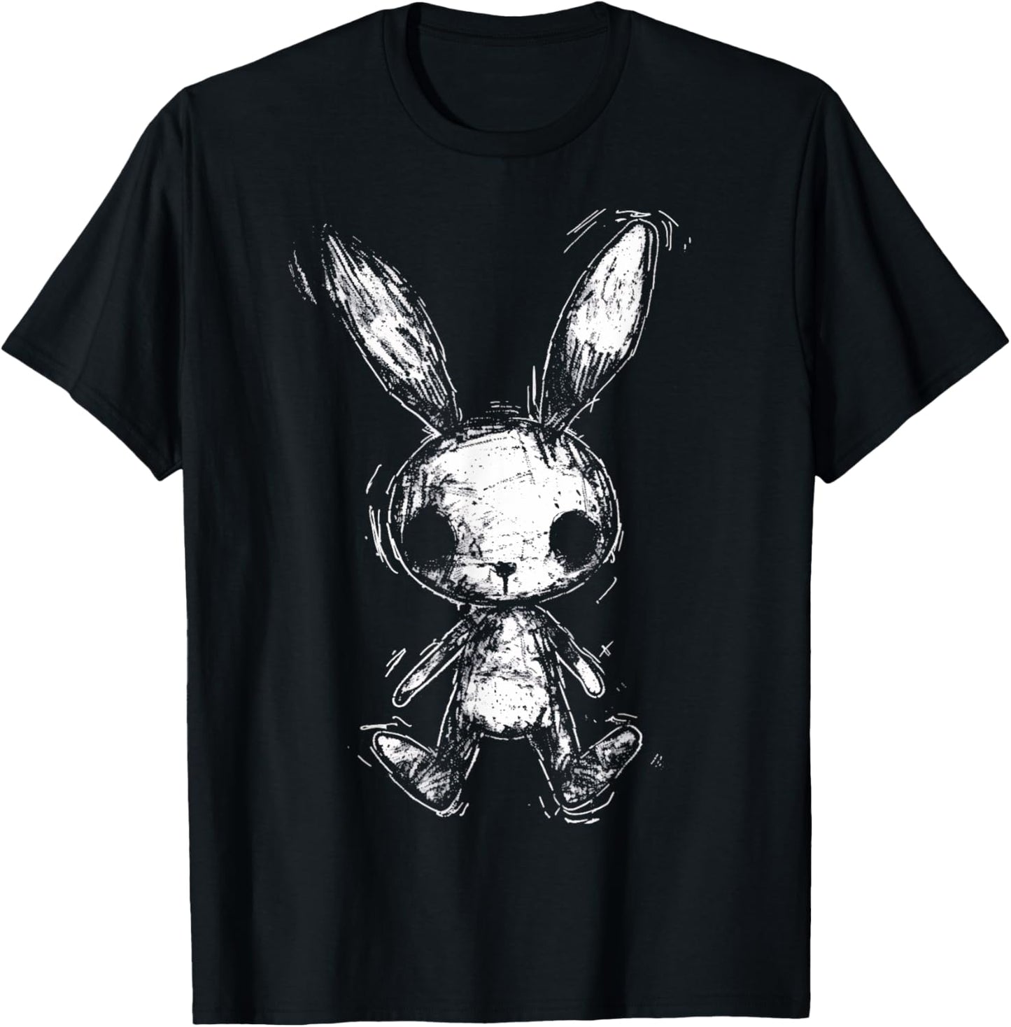 Weird Bunny Rabbit Doll Creepy Cute Alt Goth Grunge Horror T-Shirt - T-Shirt | Black