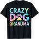 Crazy Dog Grandma Women T-Shirt - T-Shirt | Black