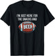 I'm Just Here For The Snacks And Beer - Football - Vintage T-Shirt - T-Shirt | Black