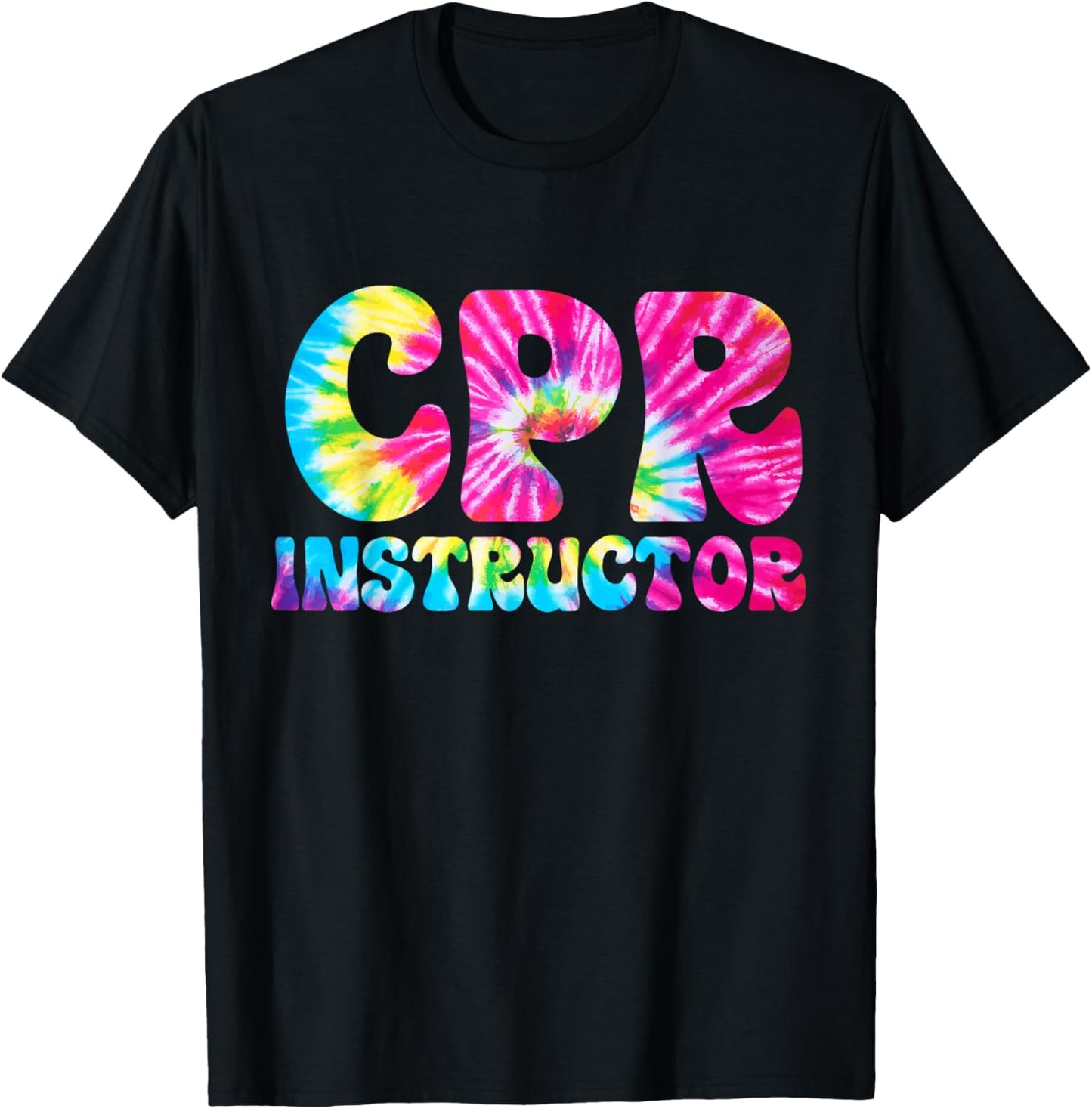 CPR Instructor Tie Dye Training and Teaching EMS Ambulance T-Shirt - T-Shirt | Black